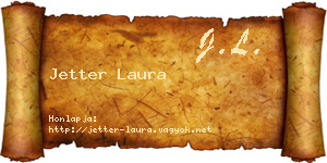 Jetter Laura névjegykártya